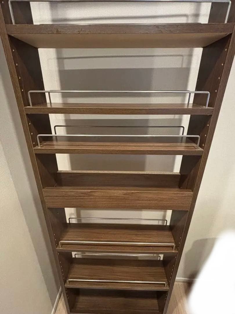 キッチン　隙間収納　幅14cm ウォールナット　キッチンラック