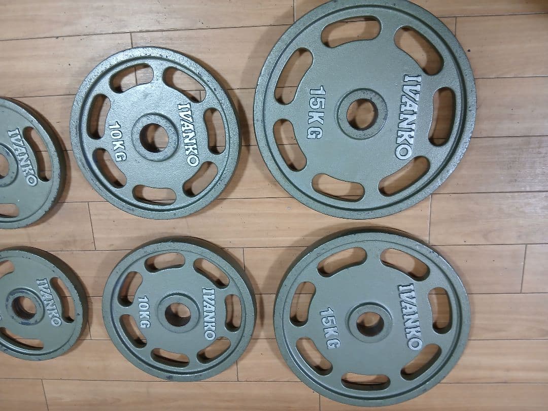 IVANKOイヴァンコ オリンピックプレートセット計67.5kg 穴径50mm