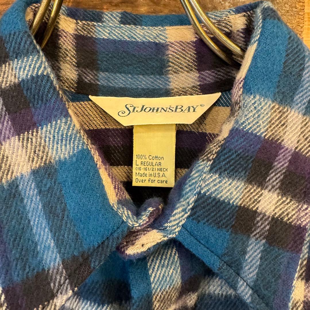 St. John's Bay チェック柄ネルシャツ Lサイズ