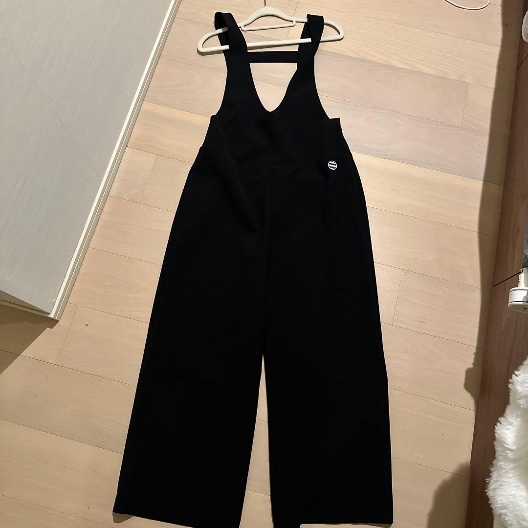 ボーダーズアットバルコニー　ブラックサロペット・オーバーオール　38