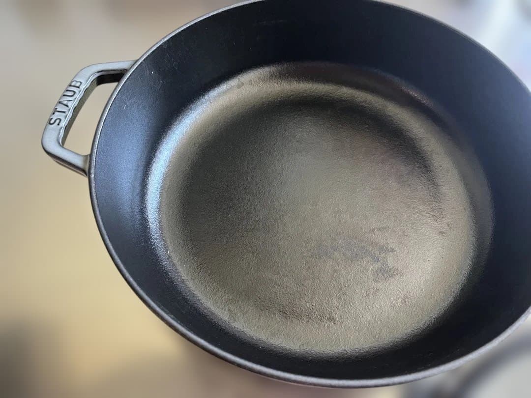 STAUB 鋳鉄製鍋 26cm 蓋付き グレー