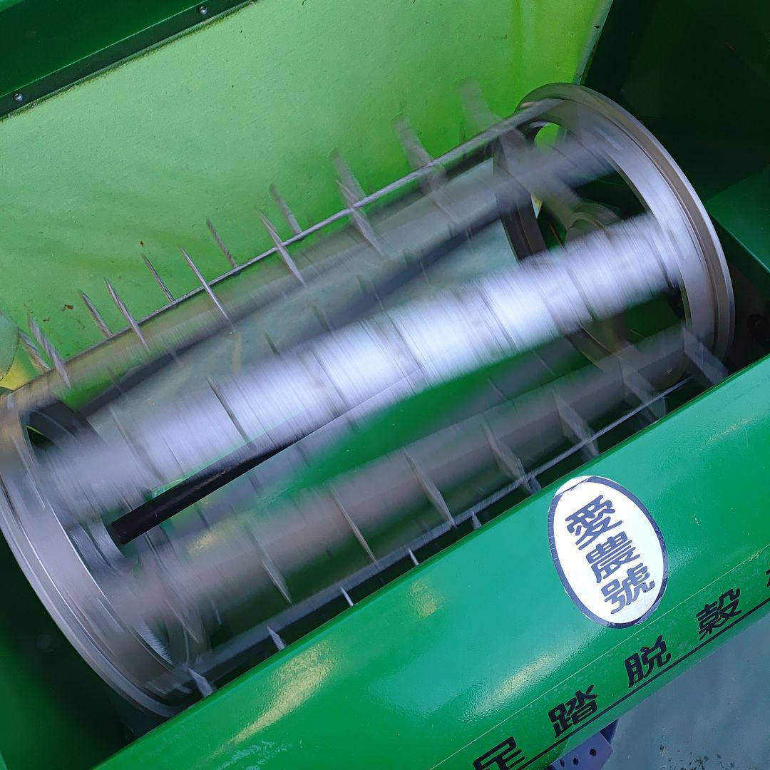 お値下げ相談可　足踏み　脱穀機　緑色　カバー付