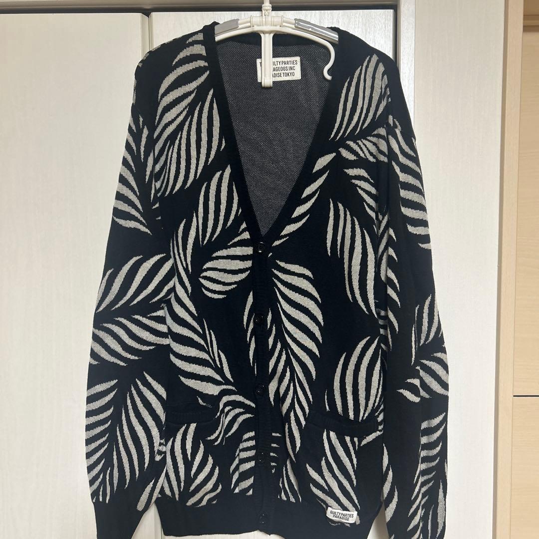 ワコマリア　wacko maria リーフ　コットンカーディガン L