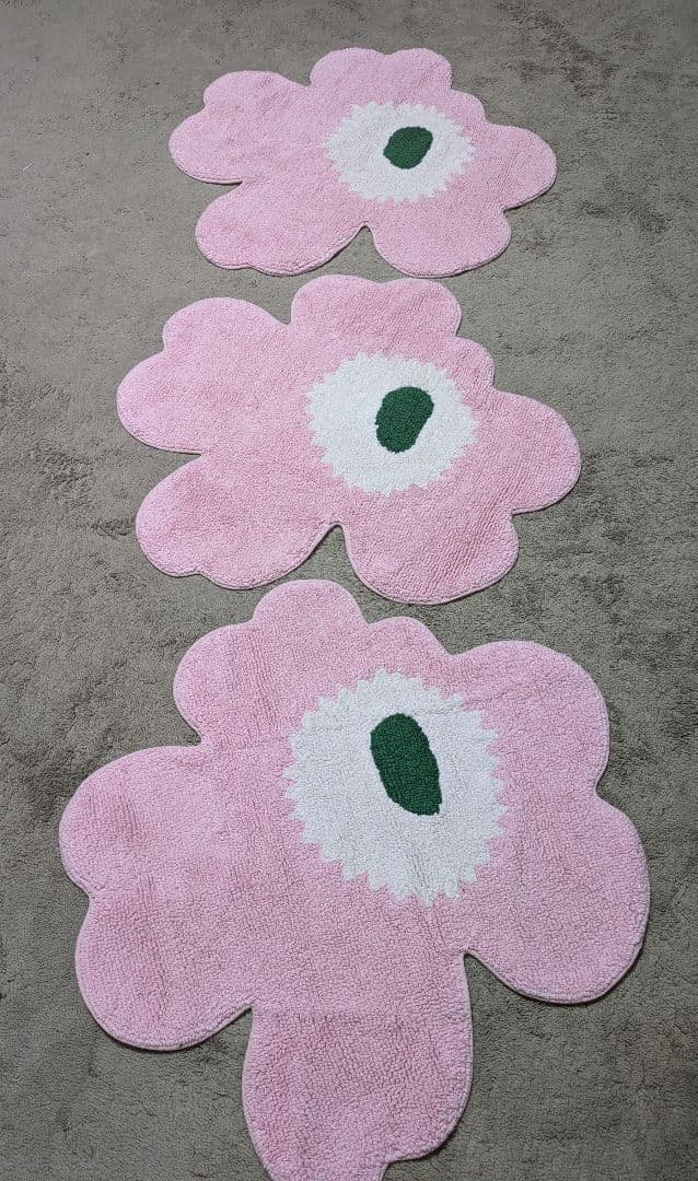 マリメッコ バスマット UNIKKO ウニッコ ピンク 3点