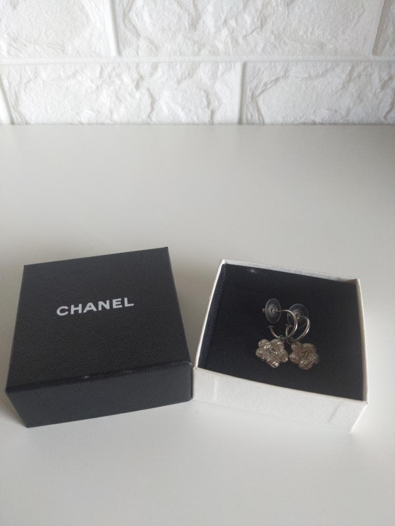 CHANEL 花モチーフ フープピアス　【中古品】【美品】【レア】