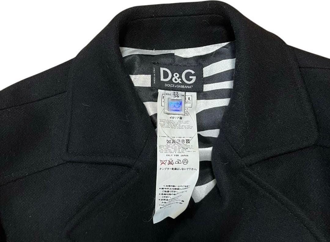 DOLCE&GABBANA ウールトレンチコート ブラック