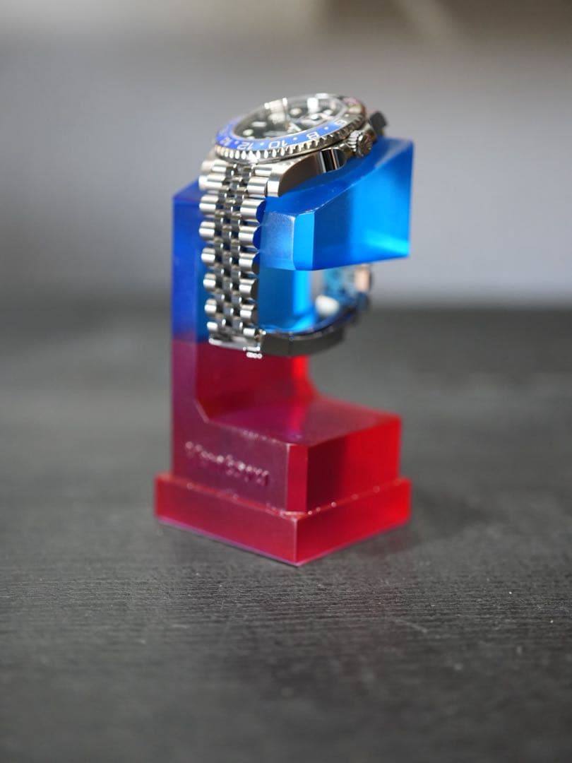 腕時計スタンド クリアレジンムントル バイカラー