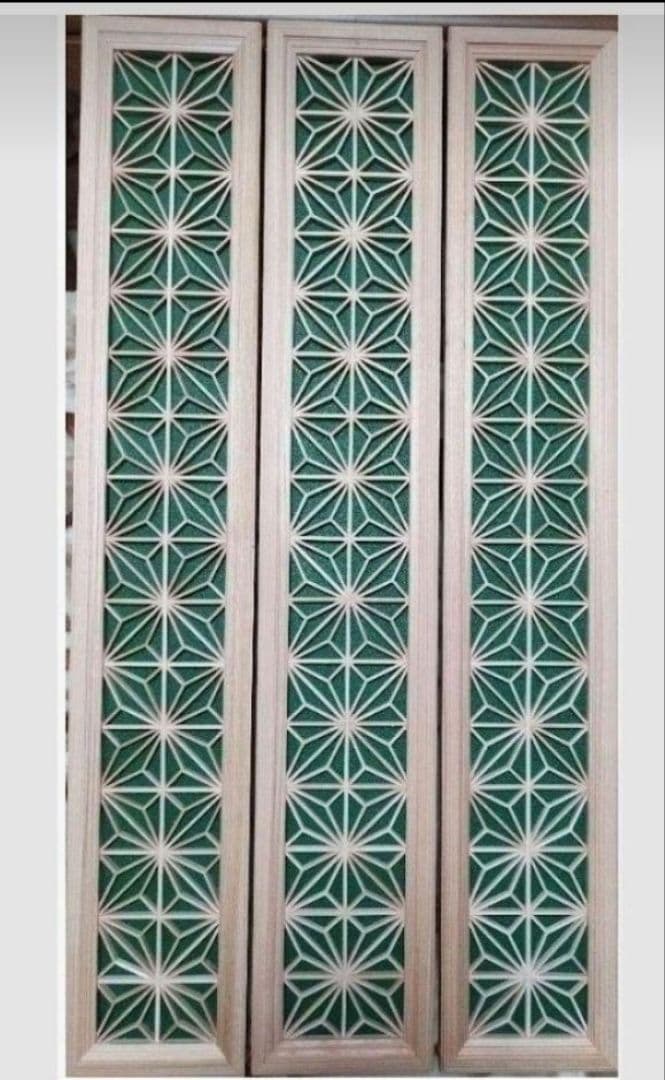 24 ❣️特価❣️麻の葉組子カラーアクリル板入り3枚一組