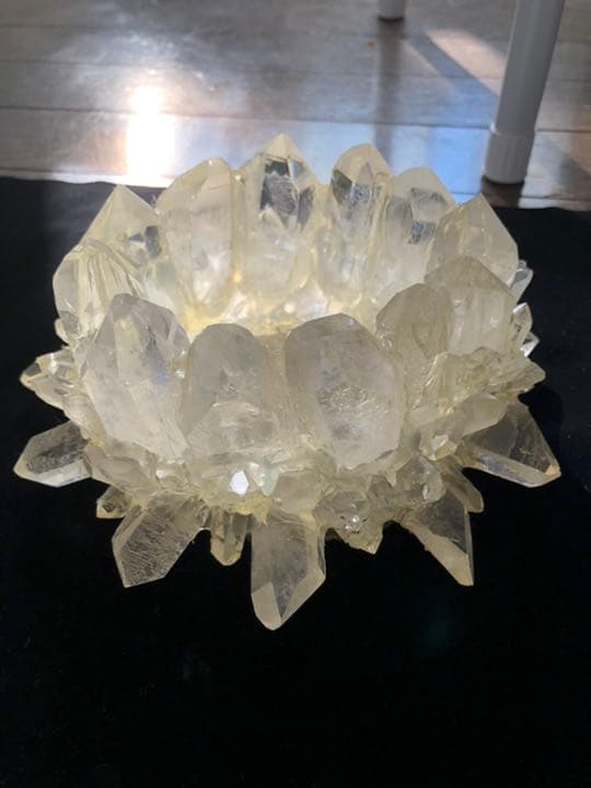 水晶　キャンドルスタンド