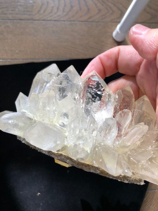 水晶　キャンドルスタンド