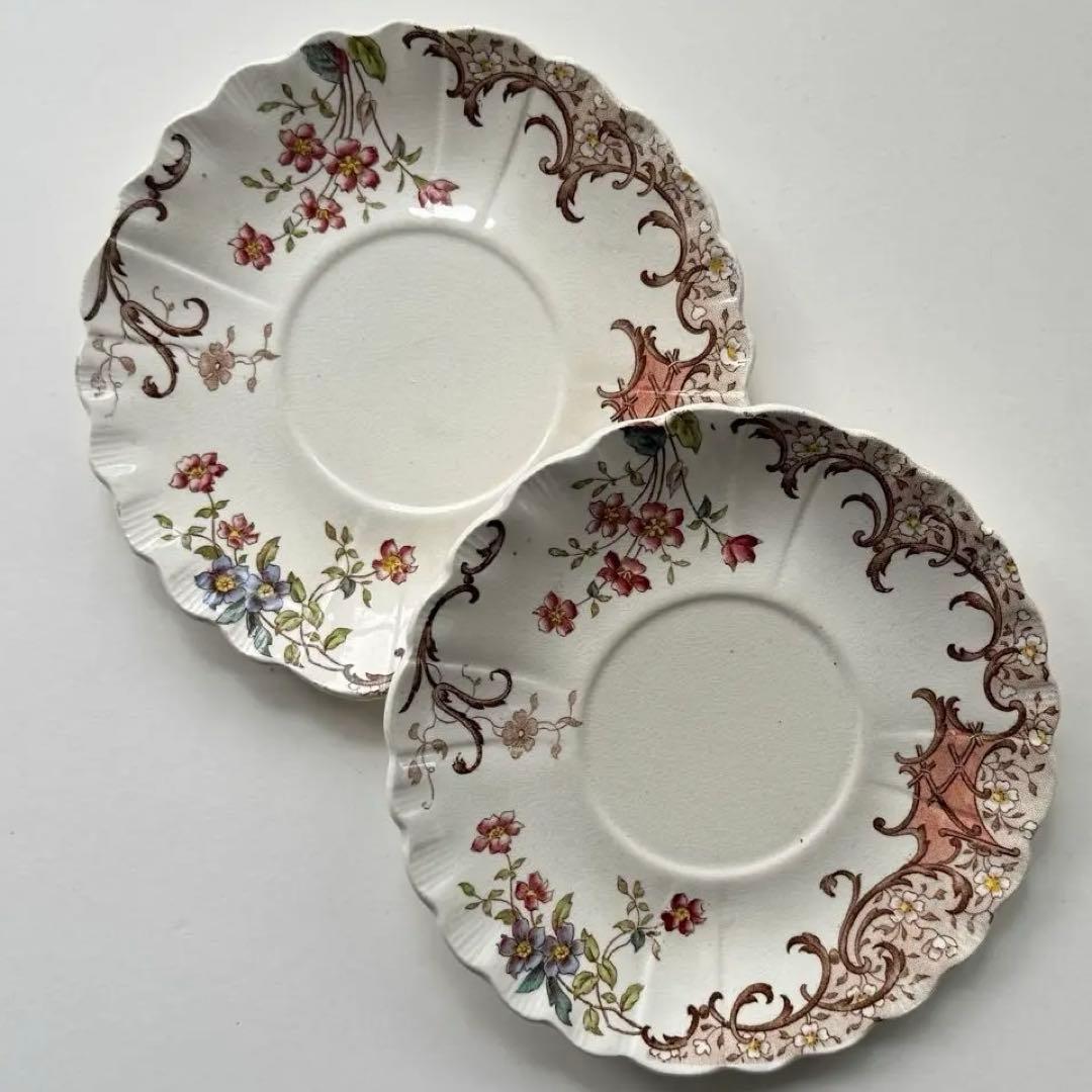 フランスアンティーク　サルグミンヌ　FLEURY 2枚SET