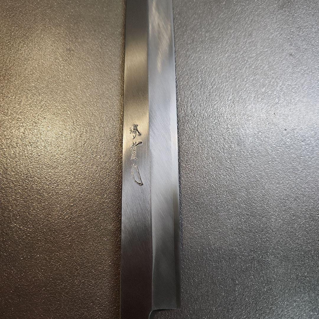 堺實光　銀三　フグ引き　尺　紫檀八角柄