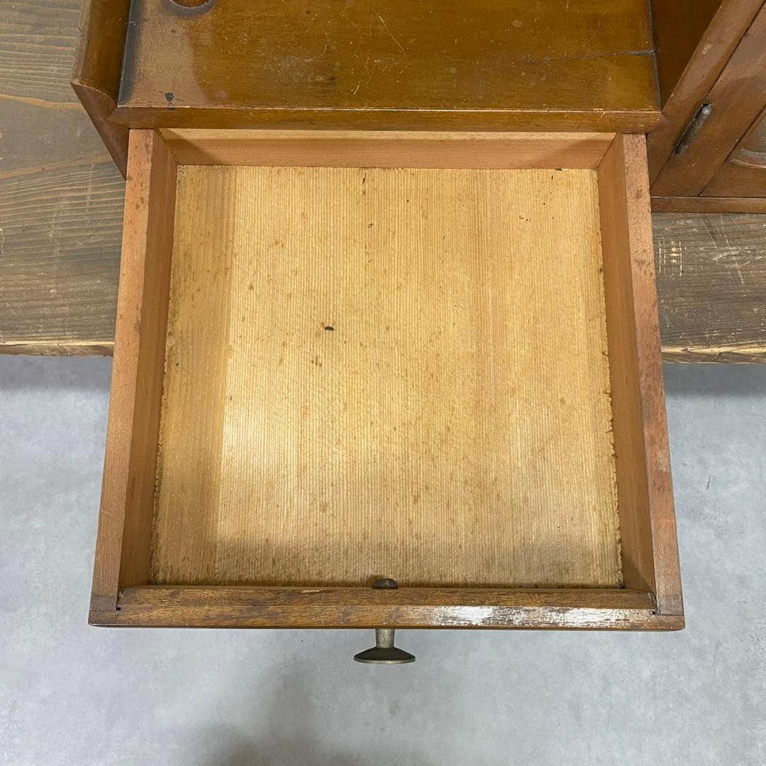 ヴィンテージ ガラス戸 飾り棚 木製 収納 キャビネット レトロ ビンテージ