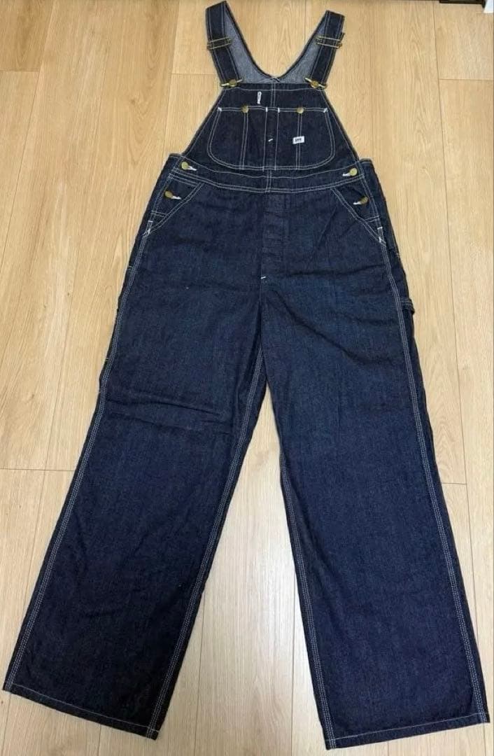 Lee デニム オーバーオール ワイドレッグ 32インチ Ｌ　値下げしました！