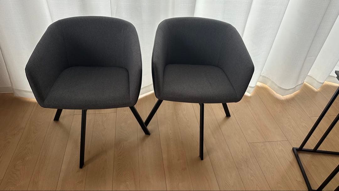 ニトリ　ダイニングチェア(TD301 DGY) 2脚セット