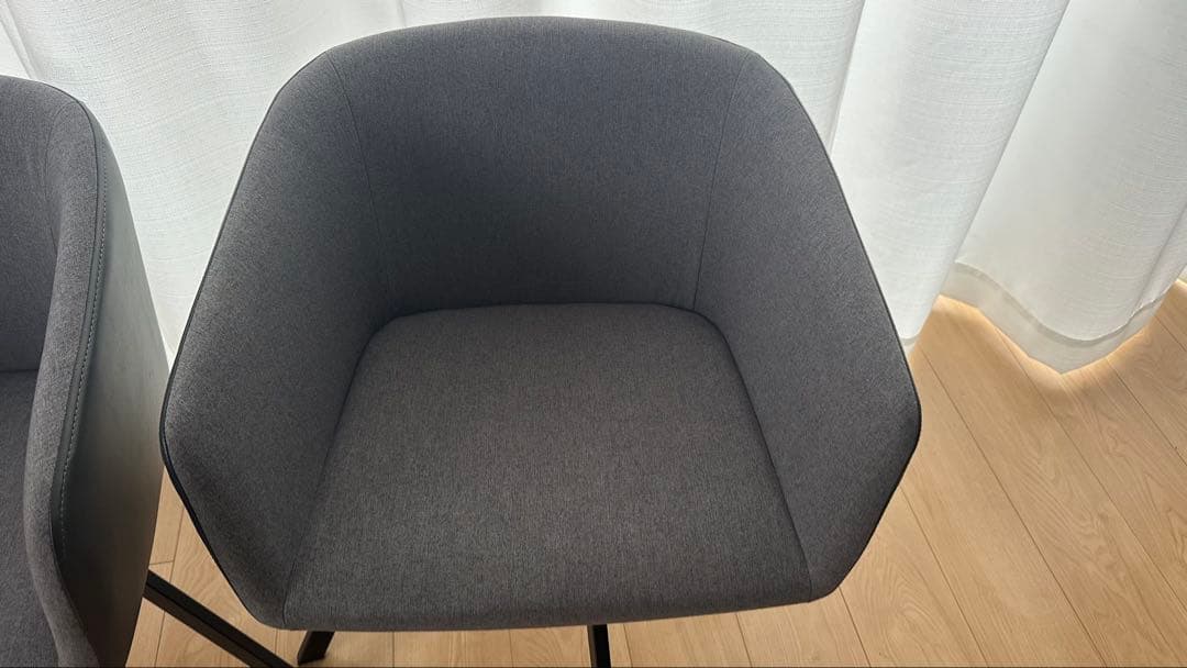 ニトリ　ダイニングチェア(TD301 DGY) 2脚セット