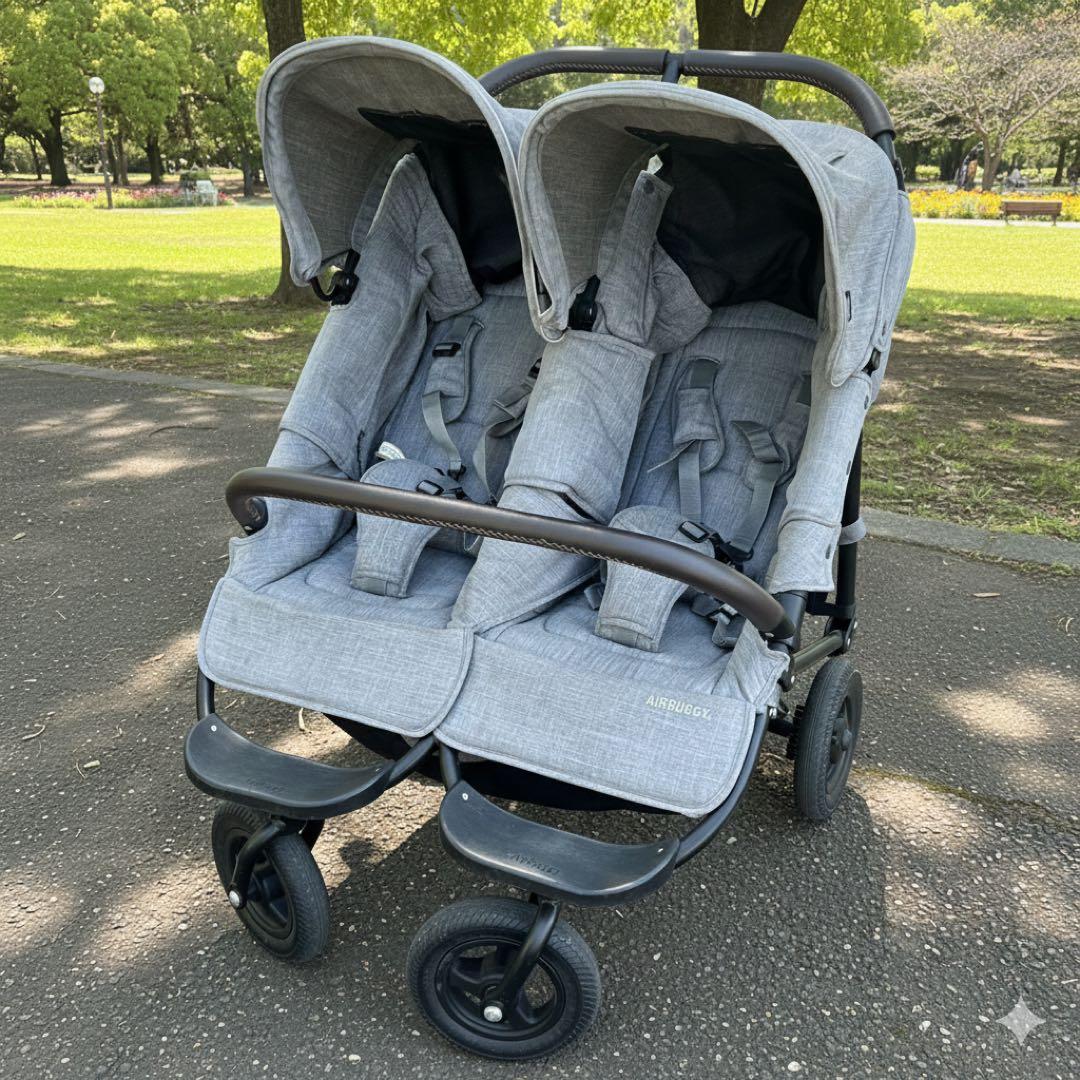 【Air Buggy】双子用ベビーカー　 エアバギー ココダブルフロムバース