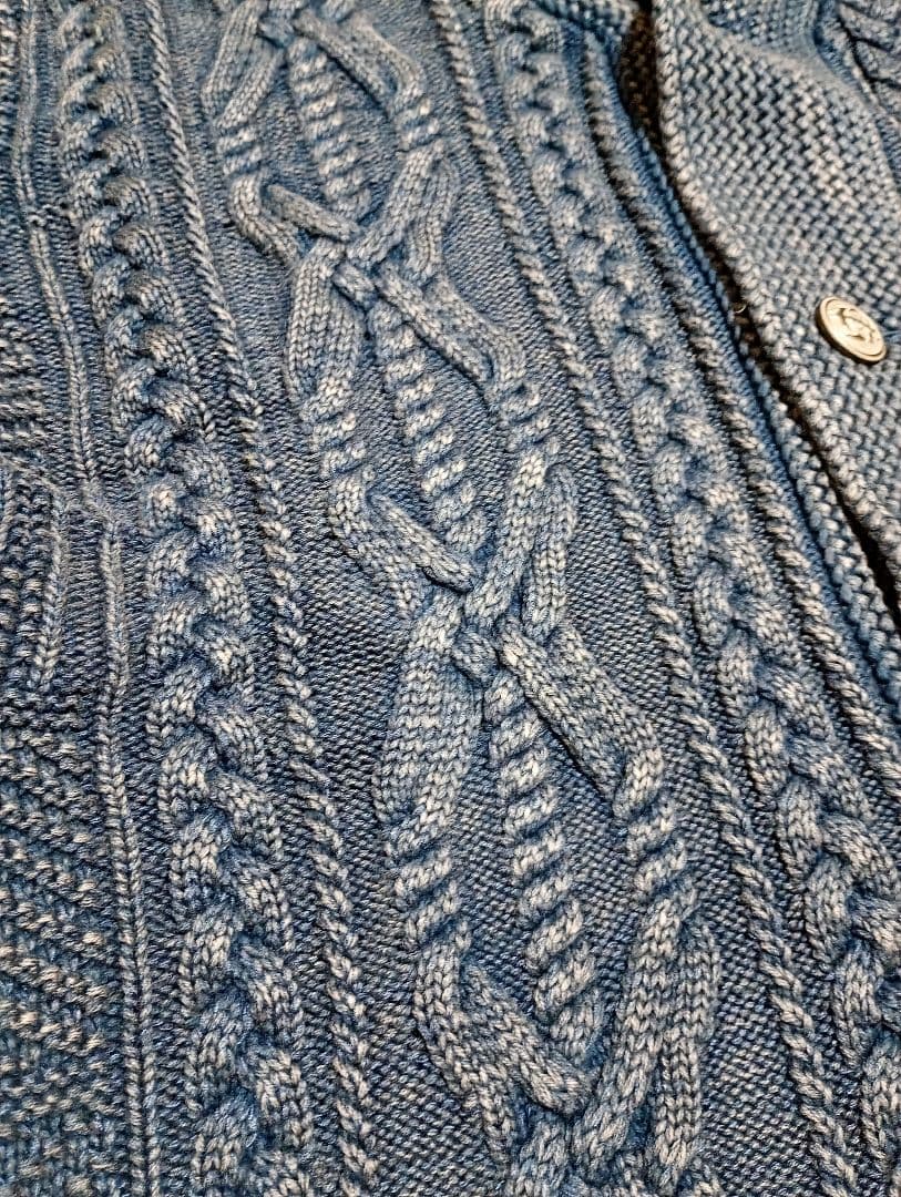 希少　名作　RRL インディゴ ショールカラー ボルチモア　アラン　メタル