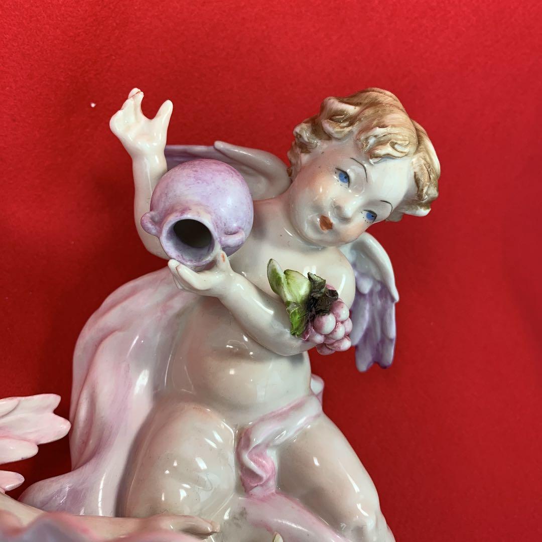 イタリーCAPODIMONTE カポデモンテ Angelエンジェルぶどう壁掛け