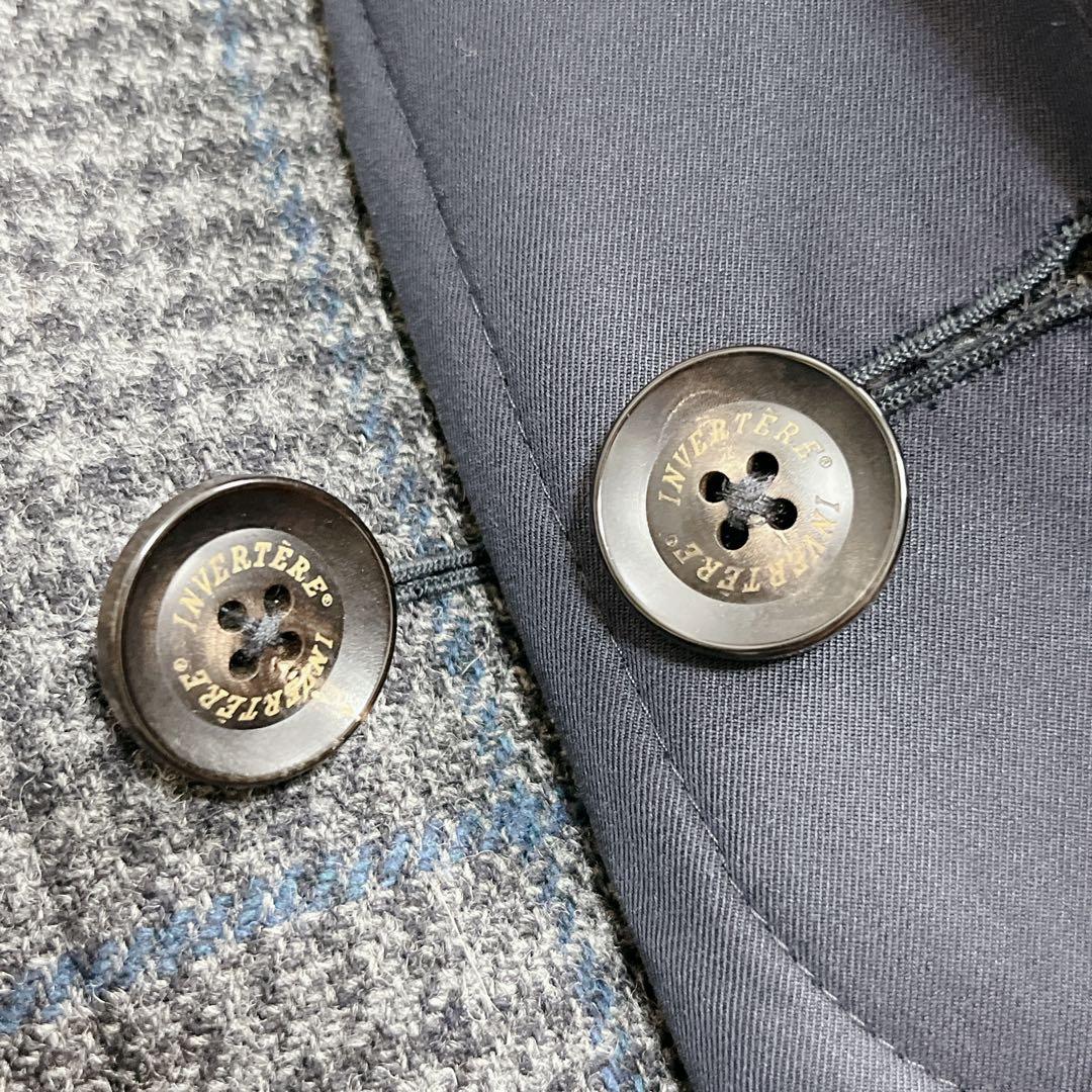 『エディフィス×インバーティア』別注 リバーシブル グレンチェック バルマカーン