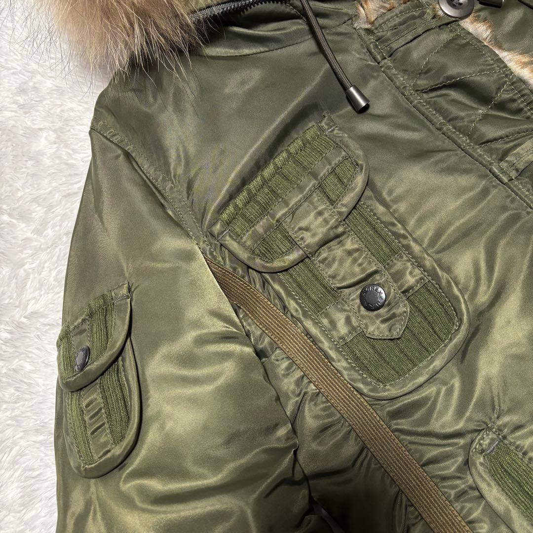 希少 美品 AVIREX N-2B ミリタリー ジャケット y2k ファー 短丈