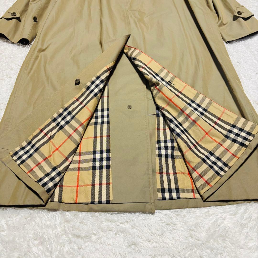 90s バーバリーズ ステンカラー ノバチェック ベージュ コート 2XL