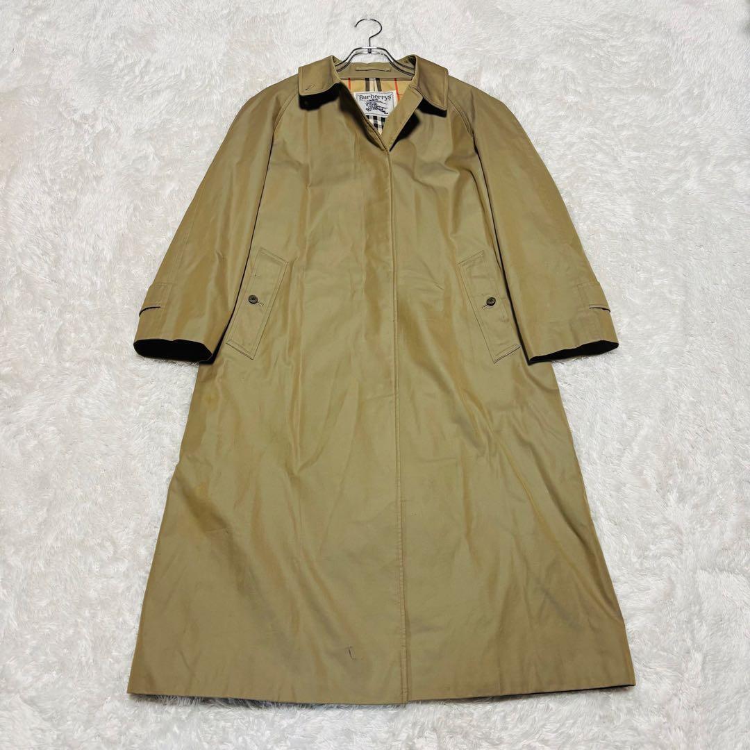 90s バーバリーズ ステンカラー ノバチェック ベージュ コート 2XL