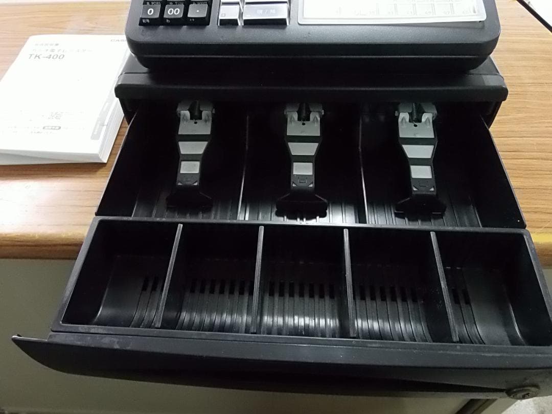 人気の黒1129設定無料TK-400飲食向72タッチカシオ　インボイスレジスター