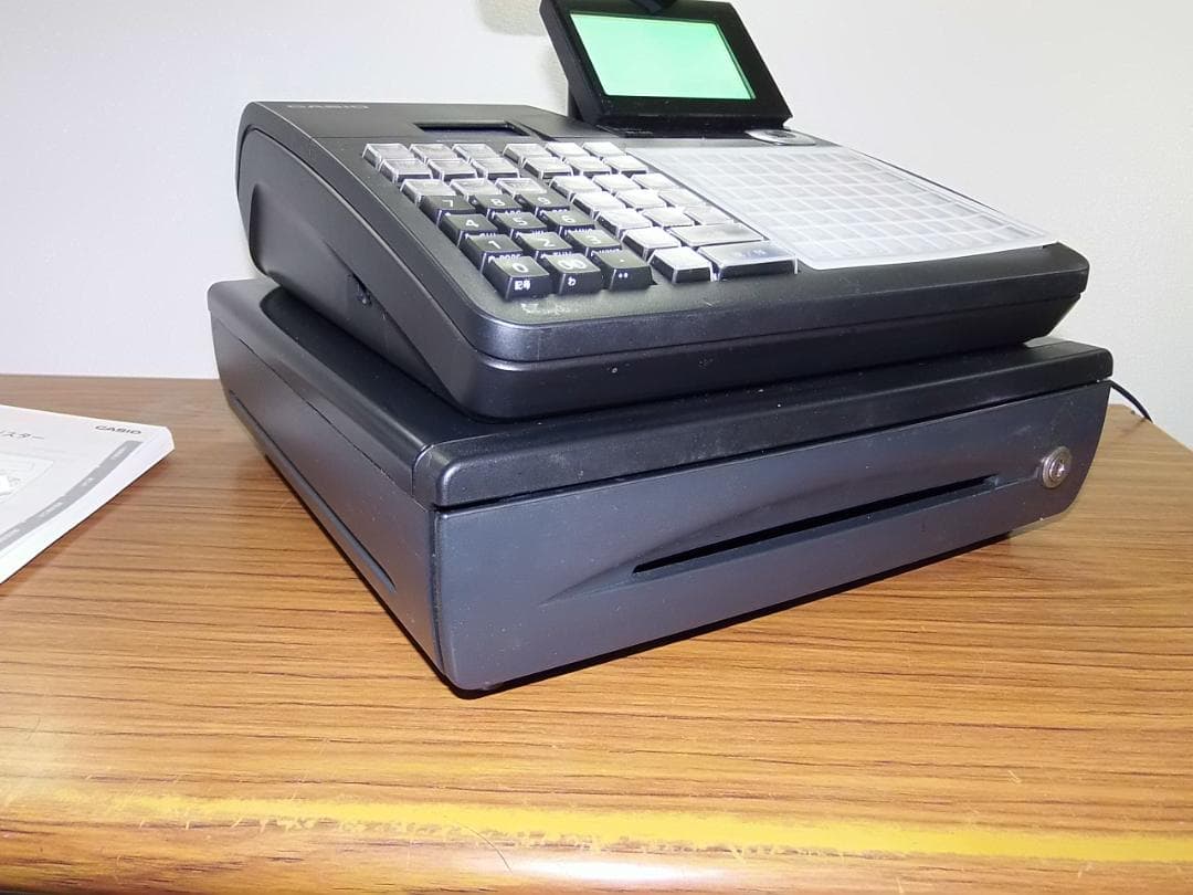 人気の黒1129設定無料TK-400飲食向72タッチカシオ　インボイスレジスター