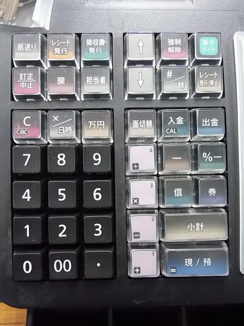 人気の黒1129設定無料TK-400飲食向72タッチカシオ　インボイスレジスター