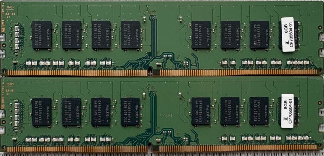 Samsung DDR4 メモリー 8GB×2枚セット