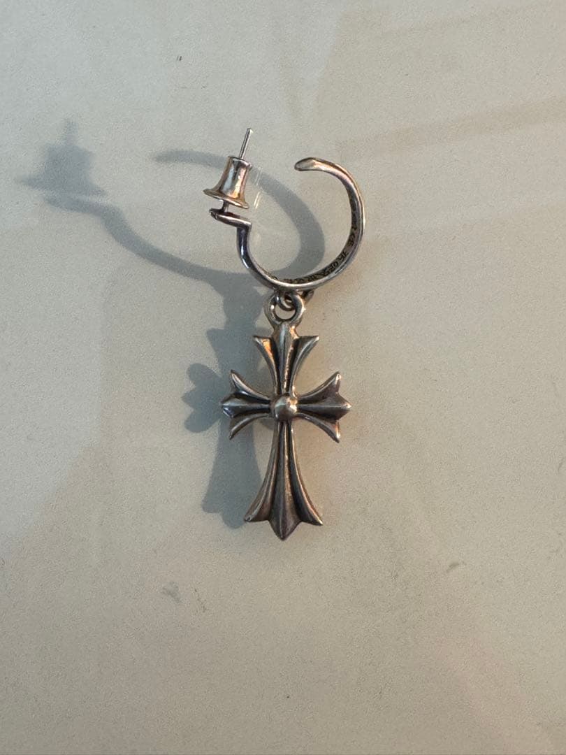 クロムハーツ タイニーCHクロス フープイヤリング(ピアス)