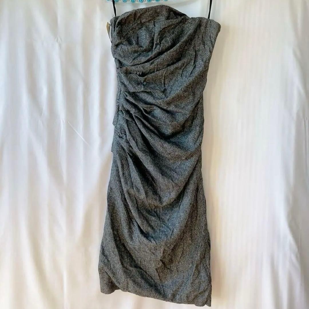 レア✨D&G ドレープデザイン スリップドレス 【XS】海外輸入古着　1点もの