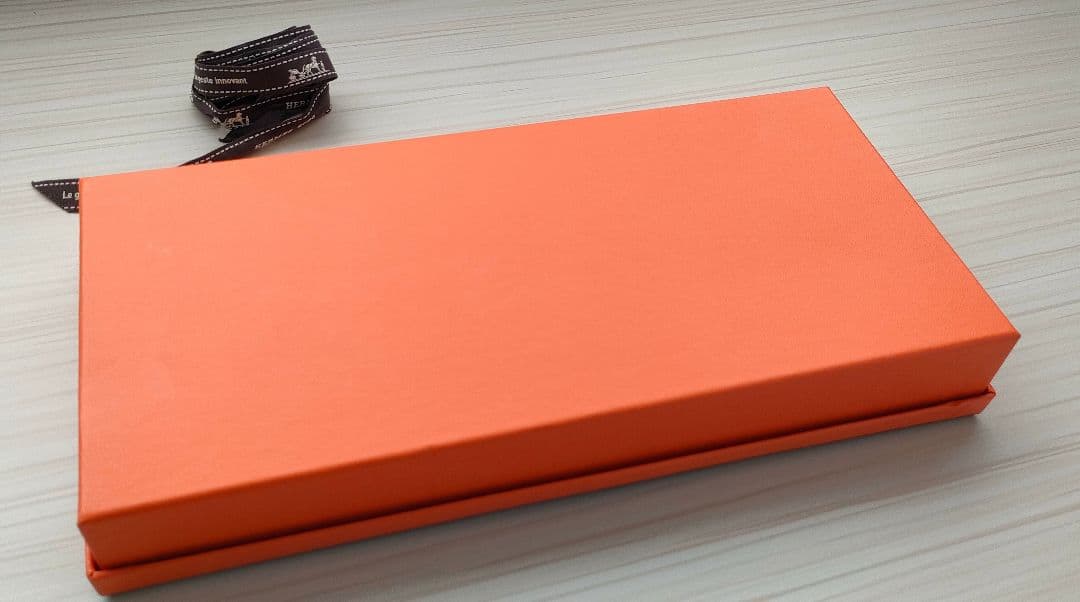 美品 エルメス ステアーズ ゲストタオル 2枚セット オレンジ ホワイト