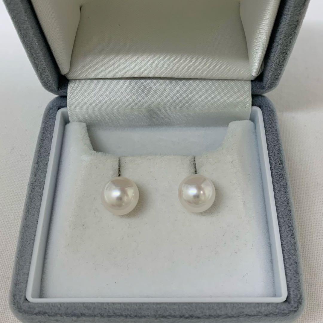 大人気　テリ最強　天女クラス　8.5-9mm K18金ピアス 冠婚葬祭　入園入学