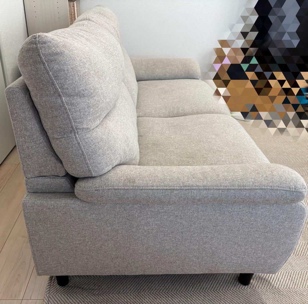 【大幅値下げ、明日まで】3人掛け布張りソファ ニトリ　MK02 KD MO モカ