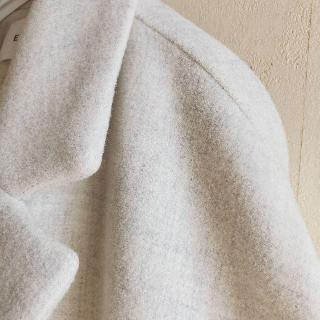 【美品】エンフォルド ダブルフェイス 立体ポケット オーバーサイズロングコート