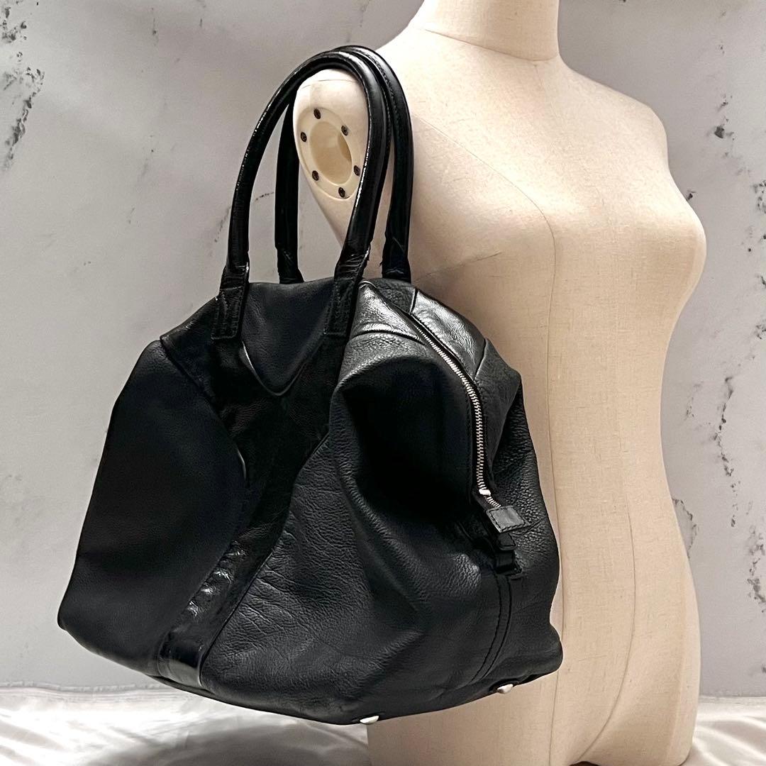 ◇レア極美品◇イヴサンローラン　イージー　ヴィンテージボストン　レザー×パテント