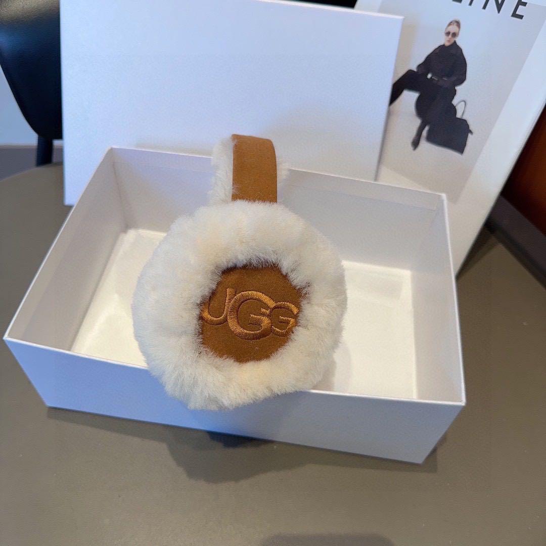 UGG ファー 耳あて シープスキンイヤーマフ[アグ] 秋冬 耳を保暖ブラウン