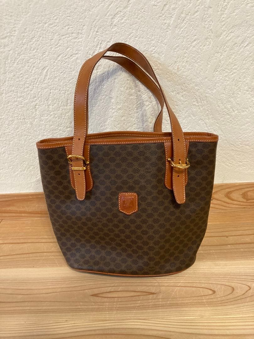 W*!様 CELINE セリーヌ マカダム トートバッグ レザー