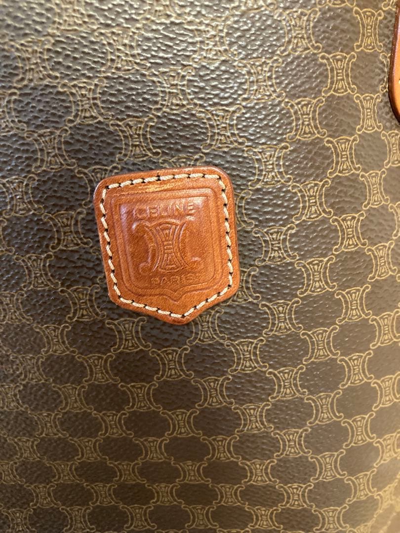 W*!様 CELINE セリーヌ マカダム トートバッグ レザー