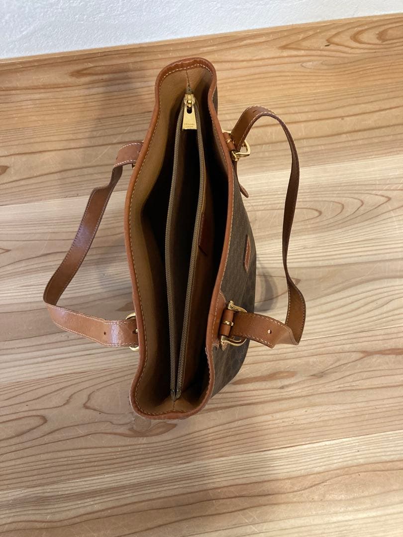 W*!様 CELINE セリーヌ マカダム トートバッグ レザー