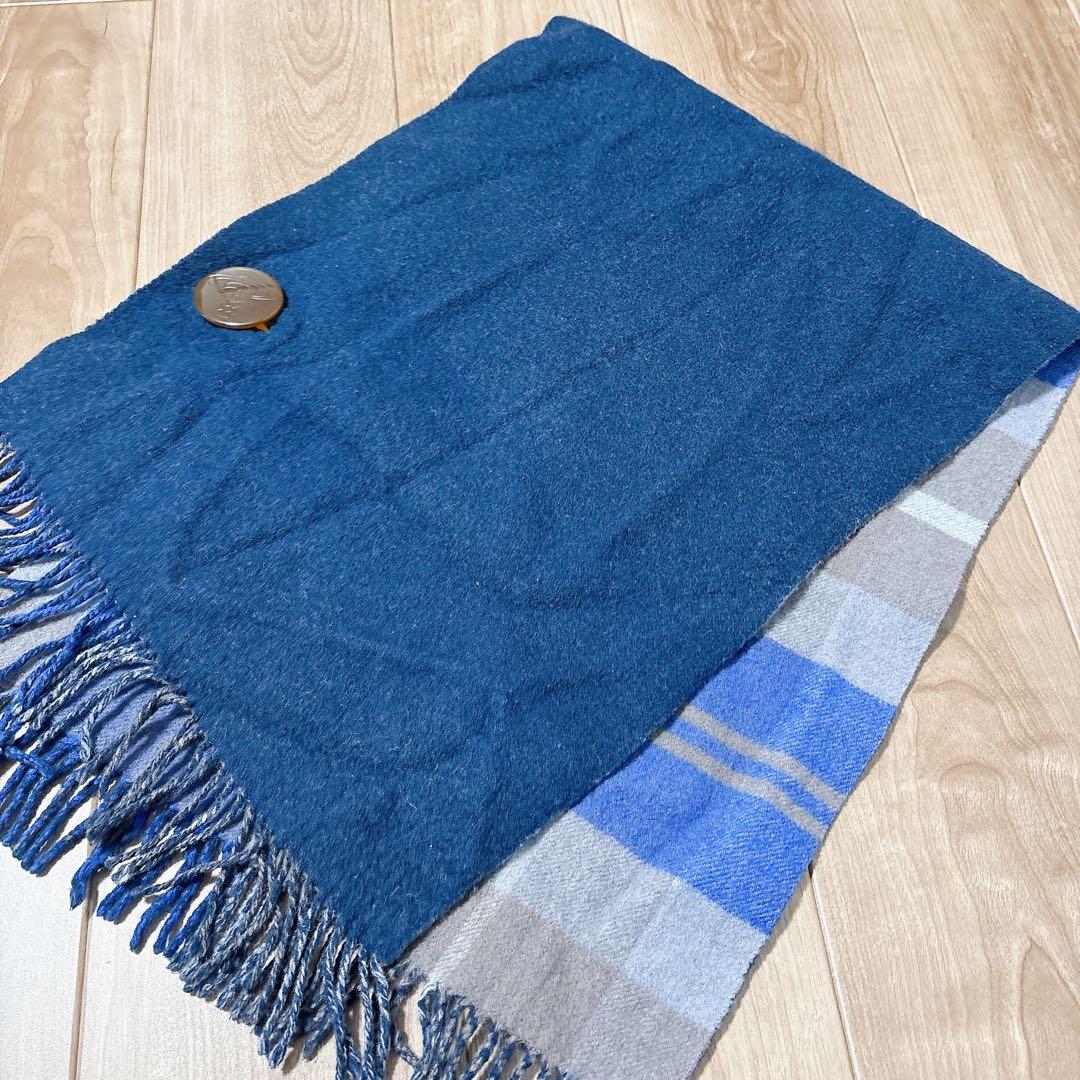 ヴィヴィアンウエストウッド ストール リバーシブル ネイビー チェック マフラー