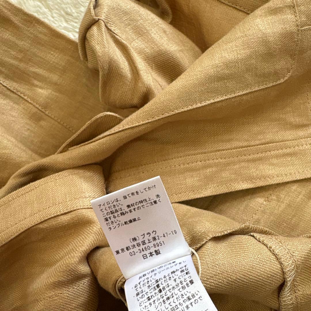 【未使用タグ付】nowos｜リネンサファリジャケット　ベージュ