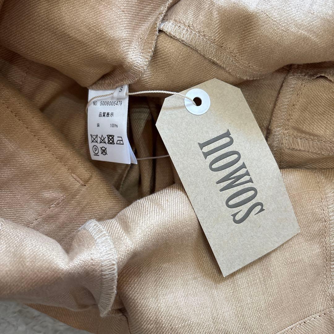 【未使用タグ付】nowos｜リネンサファリジャケット　ベージュ