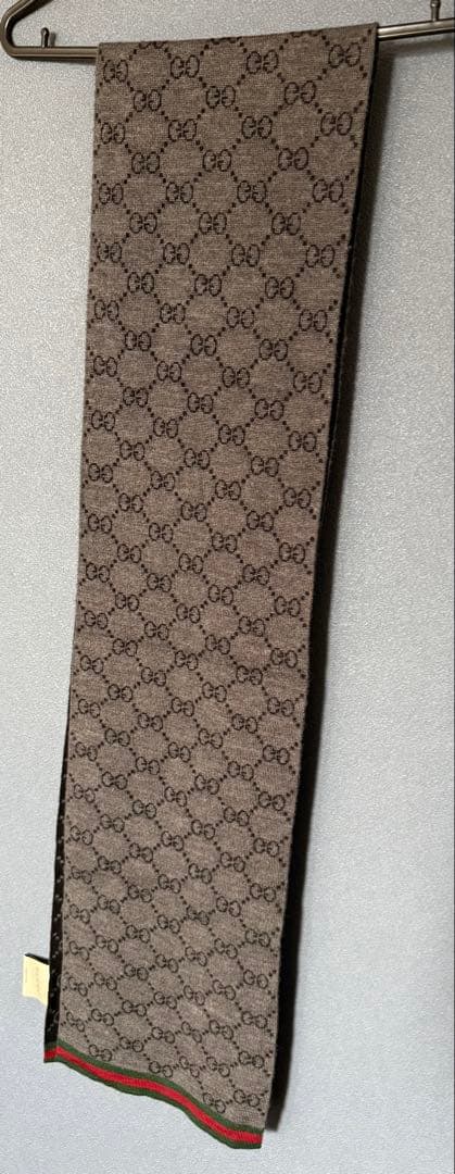 ま*こ様 GUCCI GGパターン マフラー ブラウン