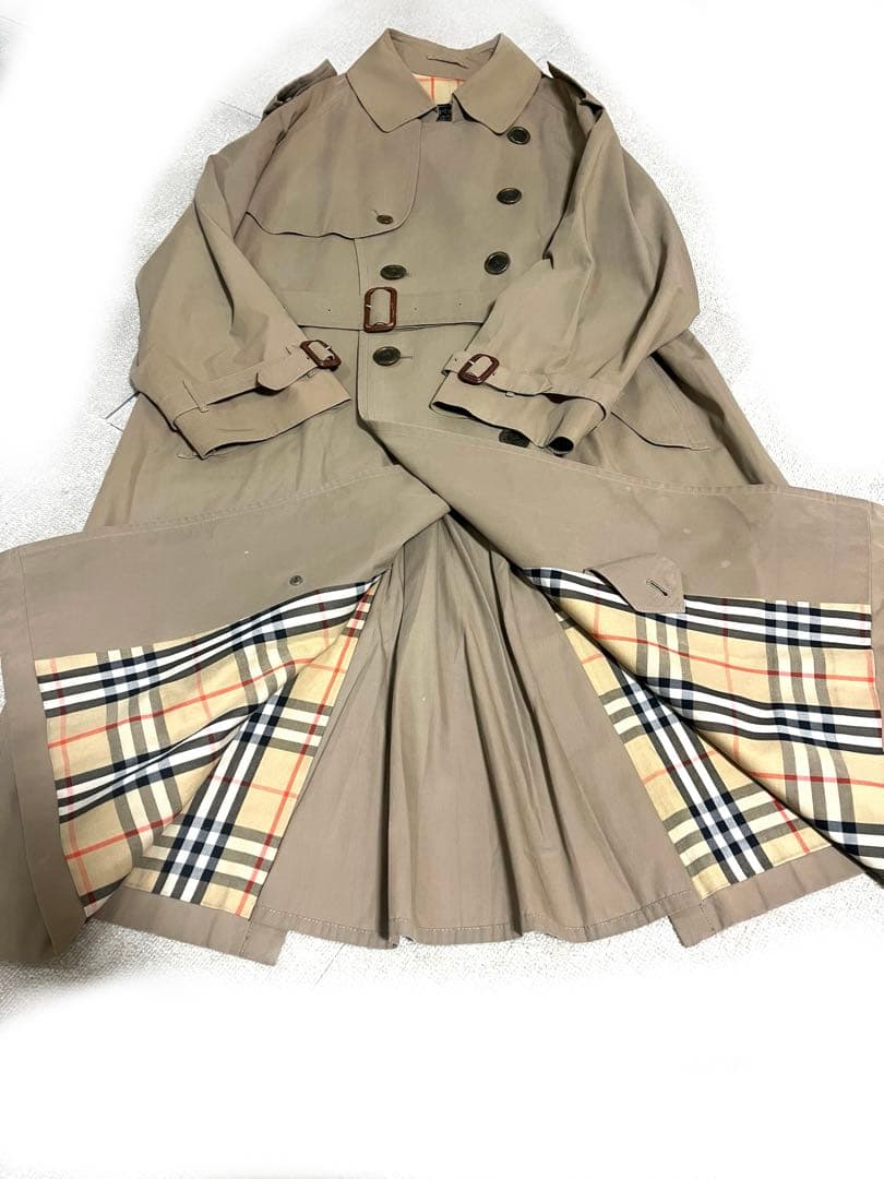 バーバリー　Burberrys トレンチコートノバチェック ダブルブレスト