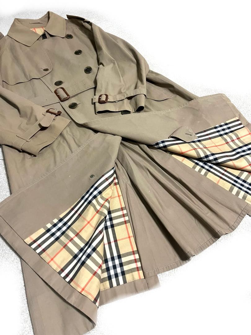 バーバリー　Burberrys トレンチコートノバチェック ダブルブレスト