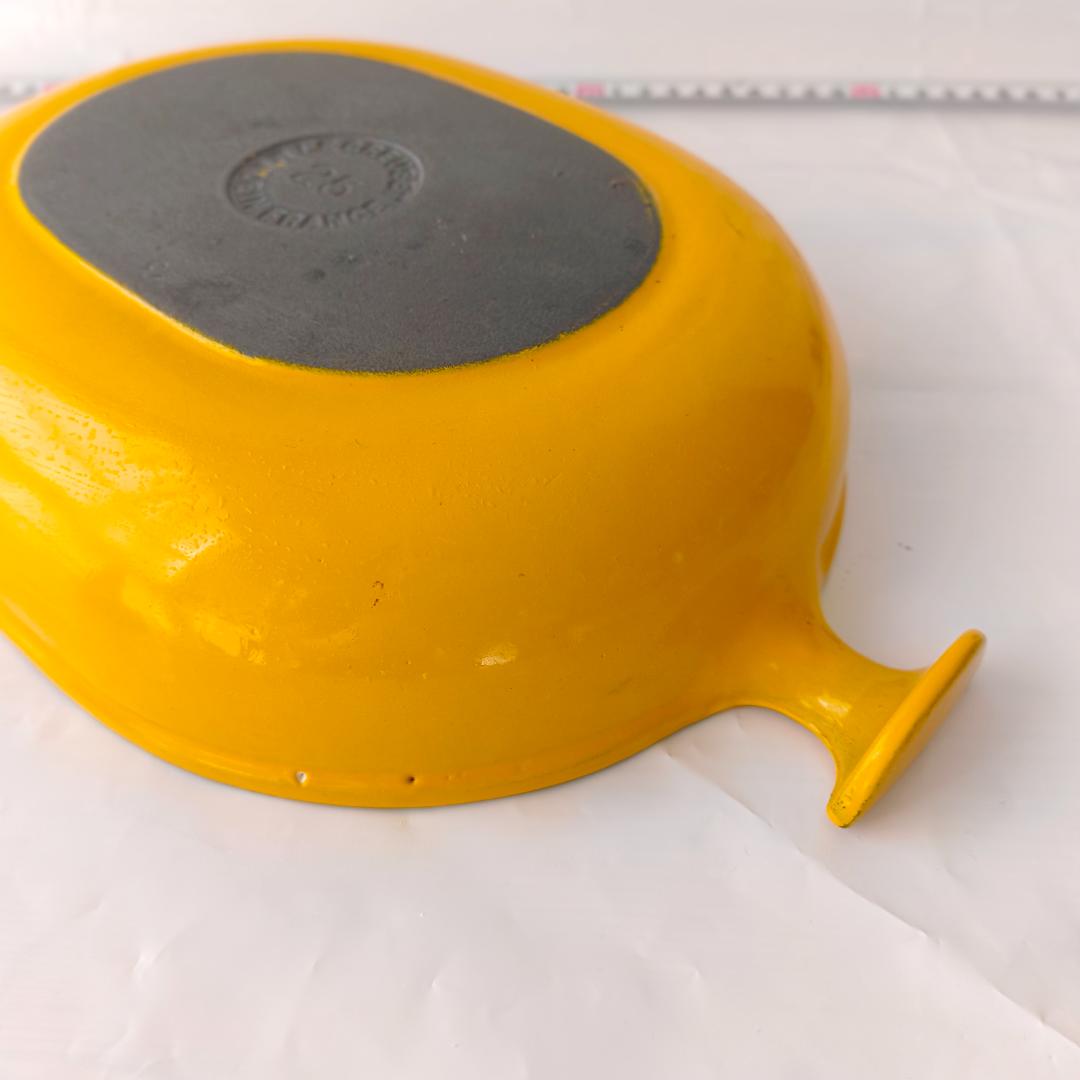 70s ル・クルーゼ オーバル ママ シリーズ イエロー 黄 25cm