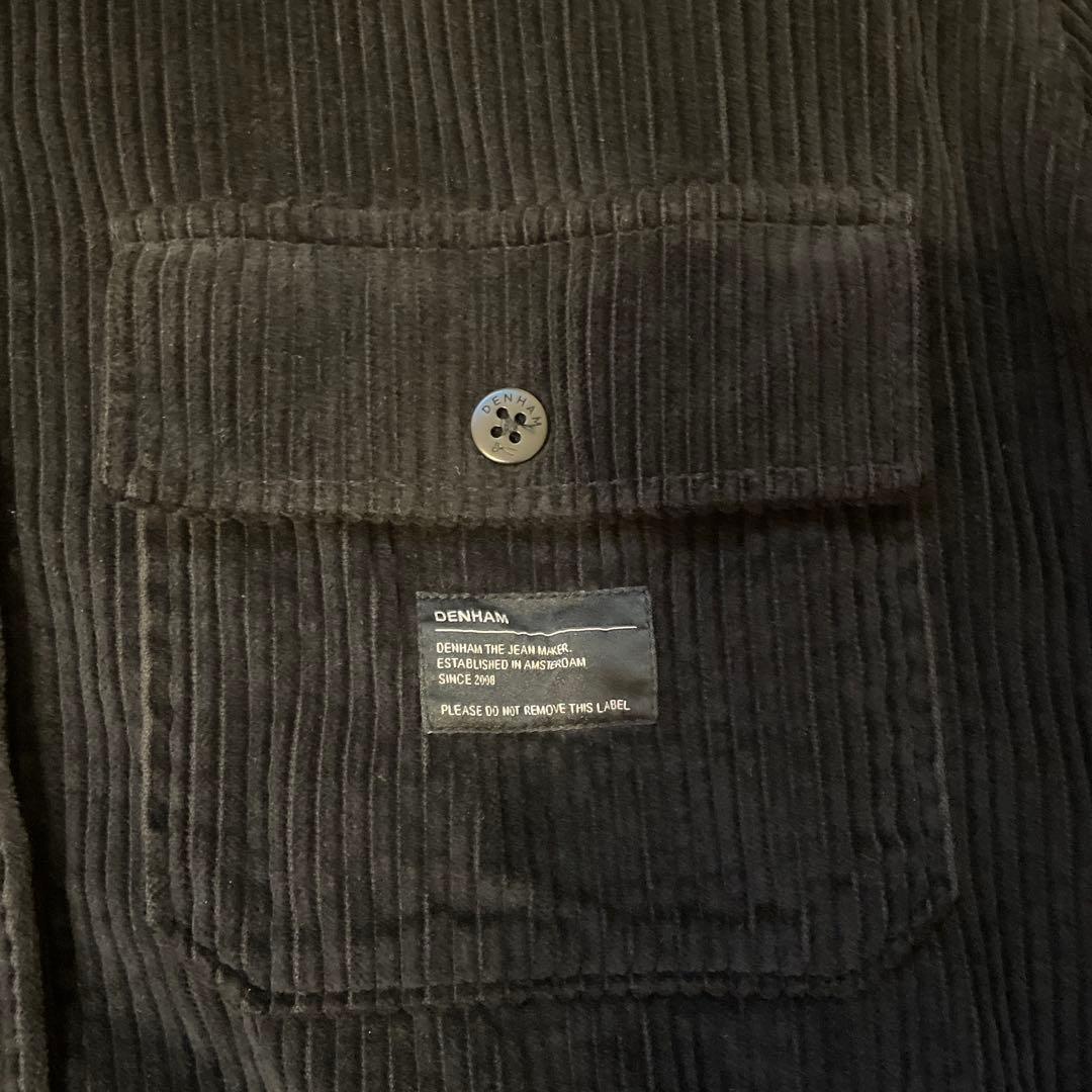 DENHAM デンハム コーデュロイ シャツ メンズ サイズL ブラック